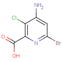 350601-51-3 4-amino-6-bromo-3-chloropyridine-2-carboxylic acid chemical structure