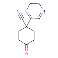 960371-24-8 4-oxo-1-pyrazin-2-ylcyclohexane-1-carbonitrile chemical structure