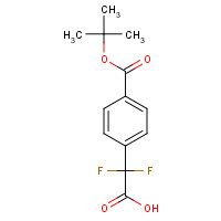 1211594-71-6 2,2-difluoro-2-[4-[(2-methylpropan-2-yl)oxycarbonyl]phenyl]acetic acid chemical structure