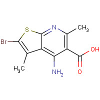 1312594-82-3 4-amino-2-bromo-3,6-dimethylthieno[2,3-b]pyridine-5-carboxylic acid chemical structure