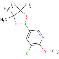 1083168-91-5 3-chloro-2-methoxy-5-(4,4,5,5-tetramethyl-1,3,2-dioxaborolan-2-yl)pyridine chemical structure
