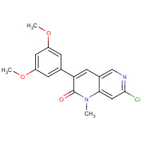 1538605-20-7 7-chloro-3-(3,5-dimethoxyphenyl)-1-methyl-1,6-naphthyridin-2-one chemical structure