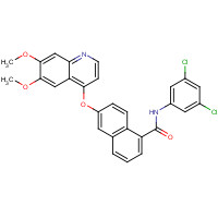 861874-33-1 N-(3,5-dichlorophenyl)-6-(6,7-dimethoxyquinolin-4-yl)oxynaphthalene-1-carboxamide chemical structure