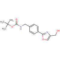 886363-38-8 tert-butyl N-[[4-[4-(hydroxymethyl)-1,3-oxazol-2-yl]phenyl]methyl]carbamate chemical structure
