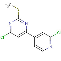 861417-49-4 4-chloro-6-(2-chloropyridin-4-yl)-2-methylsulfanylpyrimidine chemical structure