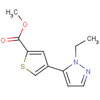1047645-53-3 methyl 4-(2-ethylpyrazol-3-yl)thiophene-2-carboxylate chemical structure