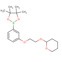 1334165-03-5 4,4,5,5-tetramethyl-2-[3-[2-(oxan-2-yloxy)ethoxy]phenyl]-1,3,2-dioxaborolane chemical structure