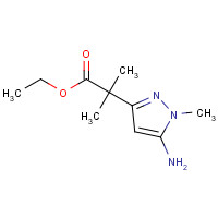 1011464-48-4 ethyl 2-(5-amino-1-methylpyrazol-3-yl)-2-methylpropanoate chemical structure