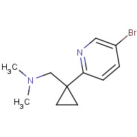827628-18-2 1-[1-(5-bromopyridin-2-yl)cyclopropyl]-N,N-dimethylmethanamine chemical structure