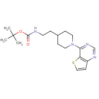 1431412-48-4 tert-butyl N-[2-(1-thieno[3,2-d]pyrimidin-4-ylpiperidin-4-yl)ethyl]carbamate chemical structure