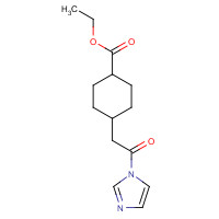 1260106-30-6 ethyl 4-(2-imidazol-1-yl-2-oxoethyl)cyclohexane-1-carboxylate chemical structure