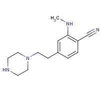 1374358-69-6 2-(methylamino)-4-(2-piperazin-1-ylethyl)benzonitrile chemical structure