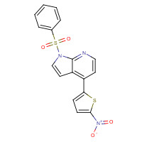 943321-85-5 1-(benzenesulfonyl)-4-(5-nitrothiophen-2-yl)pyrrolo[2,3-b]pyridine chemical structure