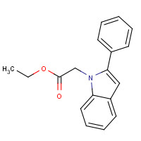 65746-57-8 ethyl 2-(2-phenylindol-1-yl)acetate chemical structure