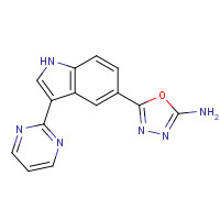 1401346-20-0 5-(3-pyrimidin-2-yl-1H-indol-5-yl)-1,3,4-oxadiazol-2-amine chemical structure