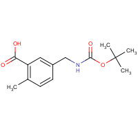 165950-06-1 2-methyl-5-[[(2-methylpropan-2-yl)oxycarbonylamino]methyl]benzoic acid chemical structure
