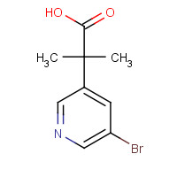 1256816-83-7 2-(5-bromopyridin-3-yl)-2-methylpropanoic acid chemical structure