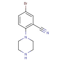 791846-41-8 5-bromo-2-piperazin-1-ylbenzonitrile chemical structure