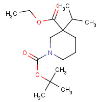 1363166-24-8 1-O-tert-butyl 3-O-ethyl 3-propan-2-ylpiperidine-1,3-dicarboxylate chemical structure