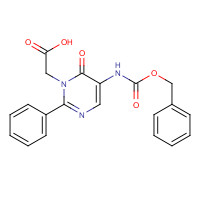 148747-59-5 2-[6-oxo-2-phenyl-5-(phenylmethoxycarbonylamino)pyrimidin-1-yl]acetic acid chemical structure