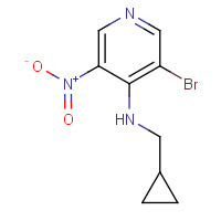 842144-57-4 3-bromo-N-(cyclopropylmethyl)-5-nitropyridin-4-amine chemical structure