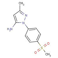 1417332-70-7 5-methyl-2-(4-methylsulfonylphenyl)pyrazol-3-amine chemical structure