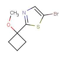 1312535-36-6 5-bromo-2-(1-methoxycyclobutyl)-1,3-thiazole chemical structure