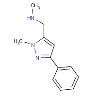 864068-98-4 N-methyl-1-(2-methyl-5-phenylpyrazol-3-yl)methanamine chemical structure