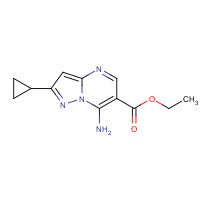 1245768-57-3 ethyl 7-amino-2-cyclopropylpyrazolo[1,5-a]pyrimidine-6-carboxylate chemical structure