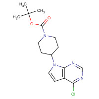 717900-74-8 tert-butyl 4-(4-chloropyrrolo[2,3-d]pyrimidin-7-yl)piperidine-1-carboxylate chemical structure