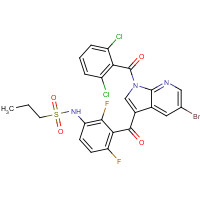 1262985-24-9 N-[3-[5-bromo-1-(2,6-dichlorobenzoyl)pyrrolo[2,3-b]pyridine-3-carbonyl]-2,4-difluorophenyl]propane-1-sulfonamide chemical structure