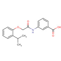 304890-52-6 3-[[2-(2-propan-2-ylphenoxy)acetyl]amino]benzoic acid chemical structure