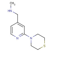 906352-66-7 N-methyl-1-(2-thiomorpholin-4-ylpyridin-4-yl)methanamine chemical structure