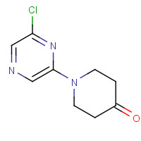 80959-07-5 1-(6-chloropyrazin-2-yl)piperidin-4-one chemical structure