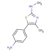 1395030-00-8 5-(4-aminophenyl)-N,4-dimethyl-1,3-thiazol-2-amine chemical structure