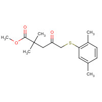 854279-84-8 methyl 5-(2,5-dimethylphenyl)sulfanyl-2,2-dimethyl-4-oxopentanoate chemical structure