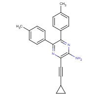1447770-31-1 3-(2-cyclopropylethynyl)-5,6-bis(4-methylphenyl)pyrazin-2-amine chemical structure