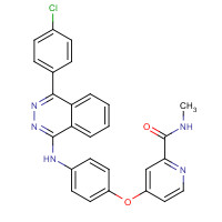 1071534-80-9 4-[4-[[4-(4-chlorophenyl)phthalazin-1-yl]amino]phenoxy]-N-methylpyridine-2-carboxamide chemical structure