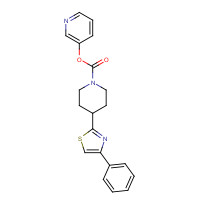 1205747-05-2 pyridin-3-yl 4-(4-phenyl-1,3-thiazol-2-yl)piperidine-1-carboxylate chemical structure