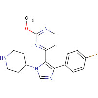 193746-75-7 4-[5-(4-fluorophenyl)-3-piperidin-4-ylimidazol-4-yl]-2-methoxypyrimidine chemical structure