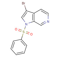 1174038-64-2 1-(benzenesulfonyl)-3-bromopyrrolo[2,3-c]pyridine chemical structure
