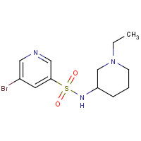 1244060-04-5 5-bromo-N-(1-ethylpiperidin-3-yl)pyridine-3-sulfonamide chemical structure