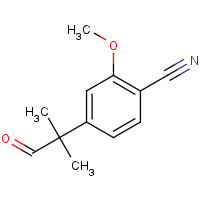 1255207-25-0 2-methoxy-4-(2-methyl-1-oxopropan-2-yl)benzonitrile chemical structure