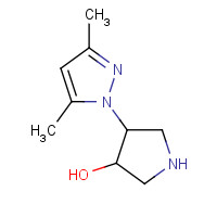 1344054-42-7 4-(3,5-dimethylpyrazol-1-yl)pyrrolidin-3-ol chemical structure
