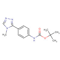 1266335-77-6 tert-butyl N-[4-(4-methyl-1,2,4-triazol-3-yl)phenyl]carbamate chemical structure