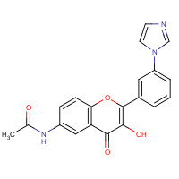 1187016-42-7 N-[3-hydroxy-2-(3-imidazol-1-ylphenyl)-4-oxochromen-6-yl]acetamide chemical structure