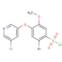 315227-09-9 2-bromo-4-(5-chloropyridin-3-yl)oxy-5-methoxybenzenesulfonyl chloride chemical structure