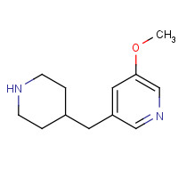 1225218-79-0 3-methoxy-5-(piperidin-4-ylmethyl)pyridine chemical structure