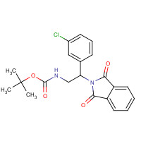 1386398-77-1 tert-butyl N-[2-(3-chlorophenyl)-2-(1,3-dioxoisoindol-2-yl)ethyl]carbamate chemical structure