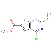 918629-00-2 methyl 4-chloro-2-methylsulfanylthieno[2,3-d]pyrimidine-6-carboxylate chemical structure